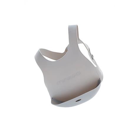 MinikOiOi Śliniak silikonowy z kieszonką SZARY - obrazek 2