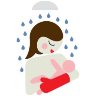 BABY SHOWER GLOVE Rękawiczka antypoślizgowa pod prysznic zielona