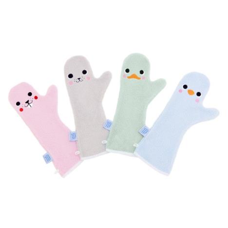 BABY SHOWER GLOVE Rękawiczka antypoślizgowa pod prysznic różowa - obrazek 3