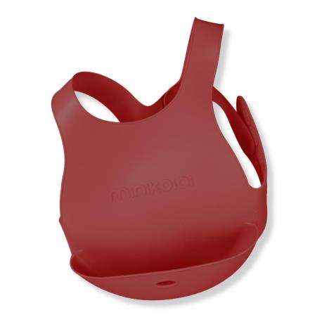 MinikOiOi Śliniak silikonowy z kieszonką RÓŻANY - obrazek 2