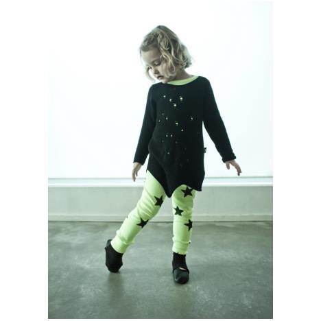 NUNUNU BABY Legginsy neon różowy w gwiazdki - obrazek 4