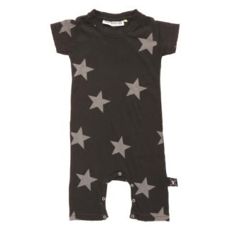 NUNUNU BABY Romper krótkie nogawki melanż w gwiazdki 2Y+