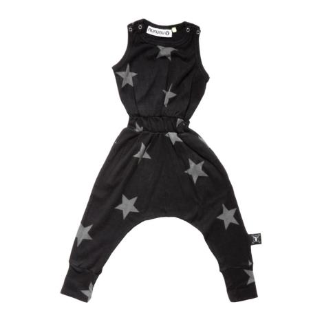 NUNUNU BABY Romper długie nogawki melanż w gwiazdki 0-6m - obrazek 4