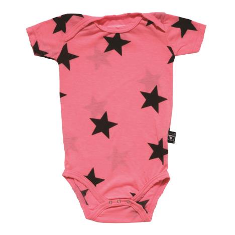 NUNUNU BABY Body neon różowy w gwiazdki - obrazek 2